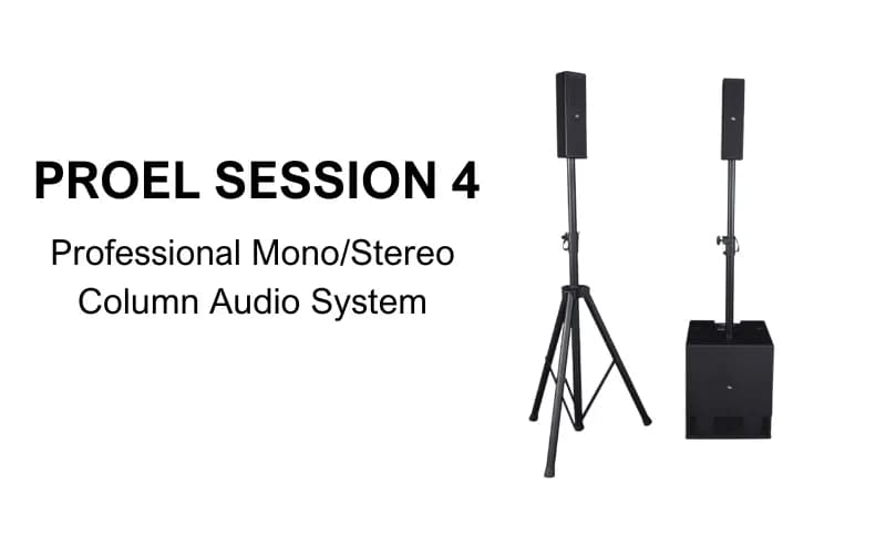 PROEL SESSION 4: Professional Mono/Stereo Column Audio System
