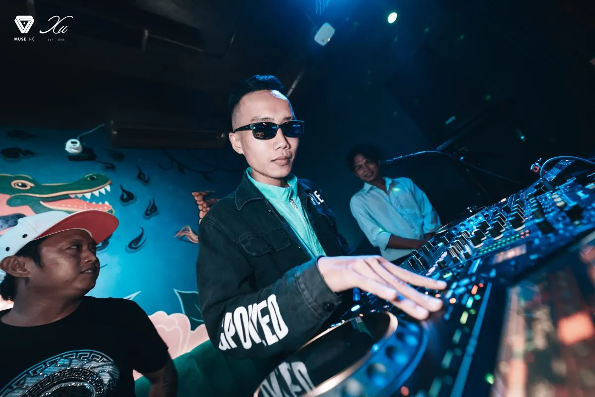A DJ performing at a music event