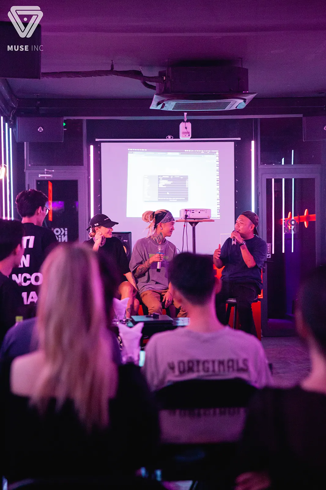 Tessa and Matt Nguyen of ARIUS talking at the Muse Inc DJ workshop