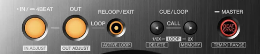 6 CUE buttons on DJ gear