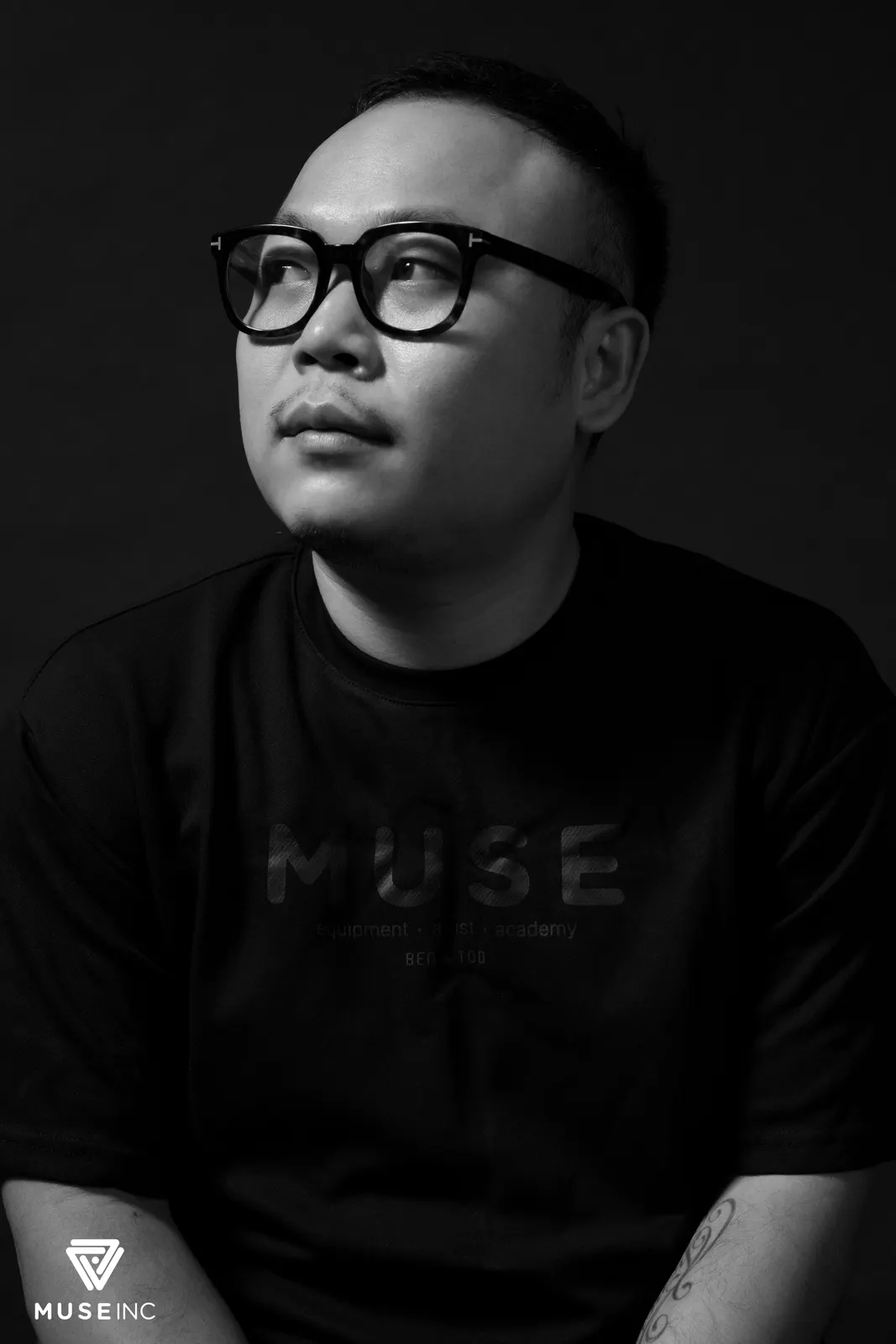 Phatbeatz, black and white portrait