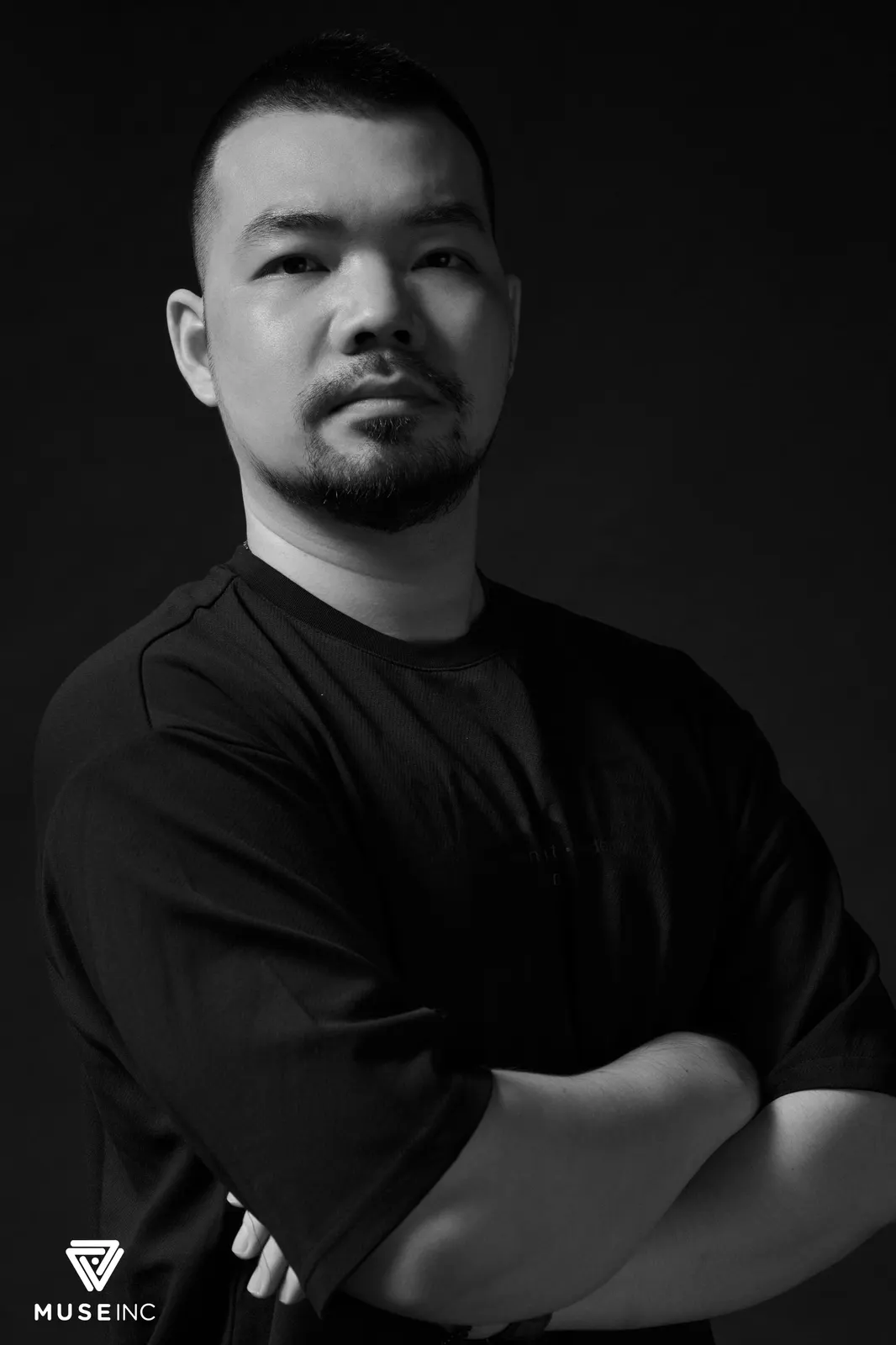 Tuấn Rose, black and white portrait
