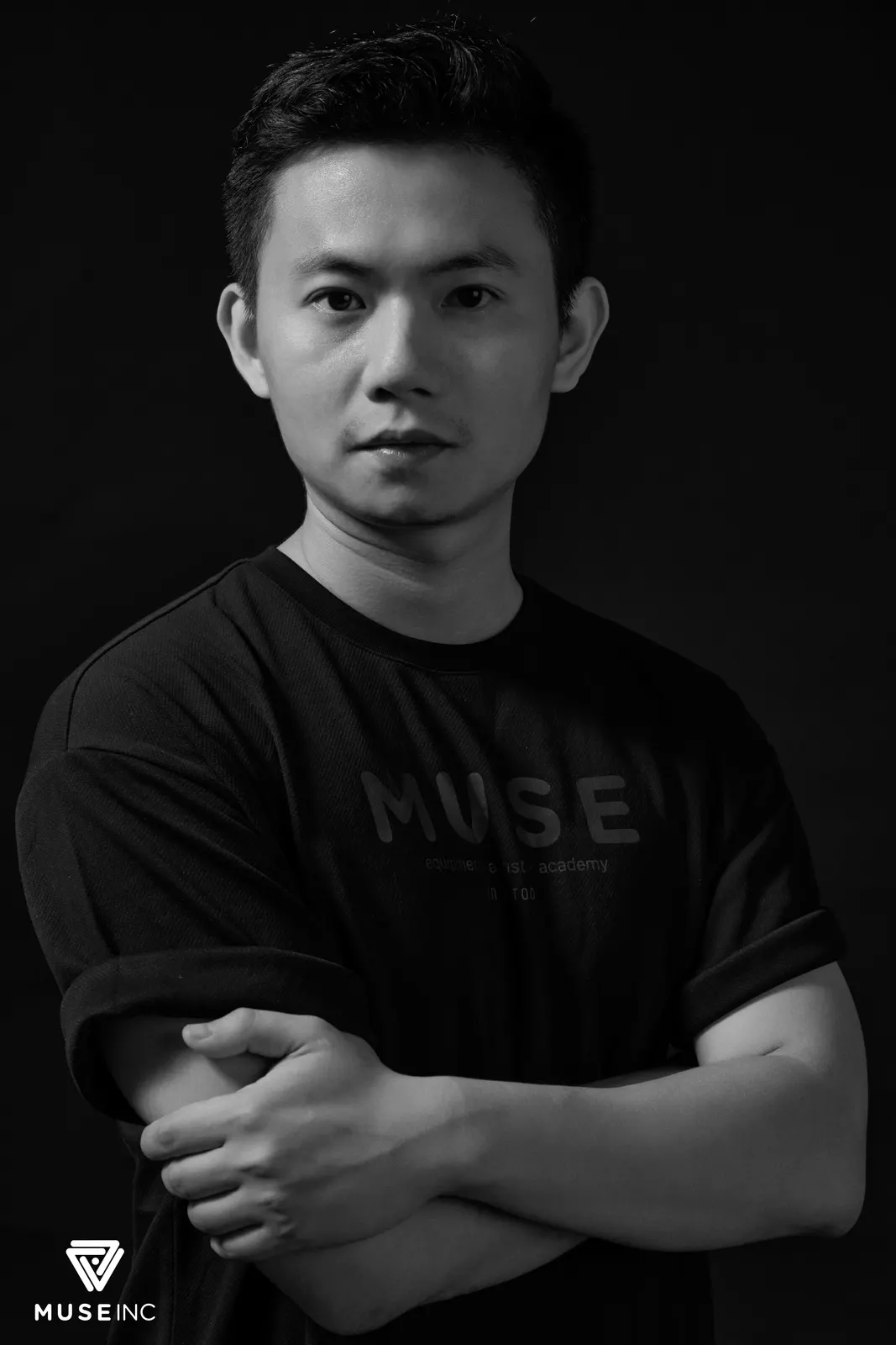 Bad Andy, black and white portrait