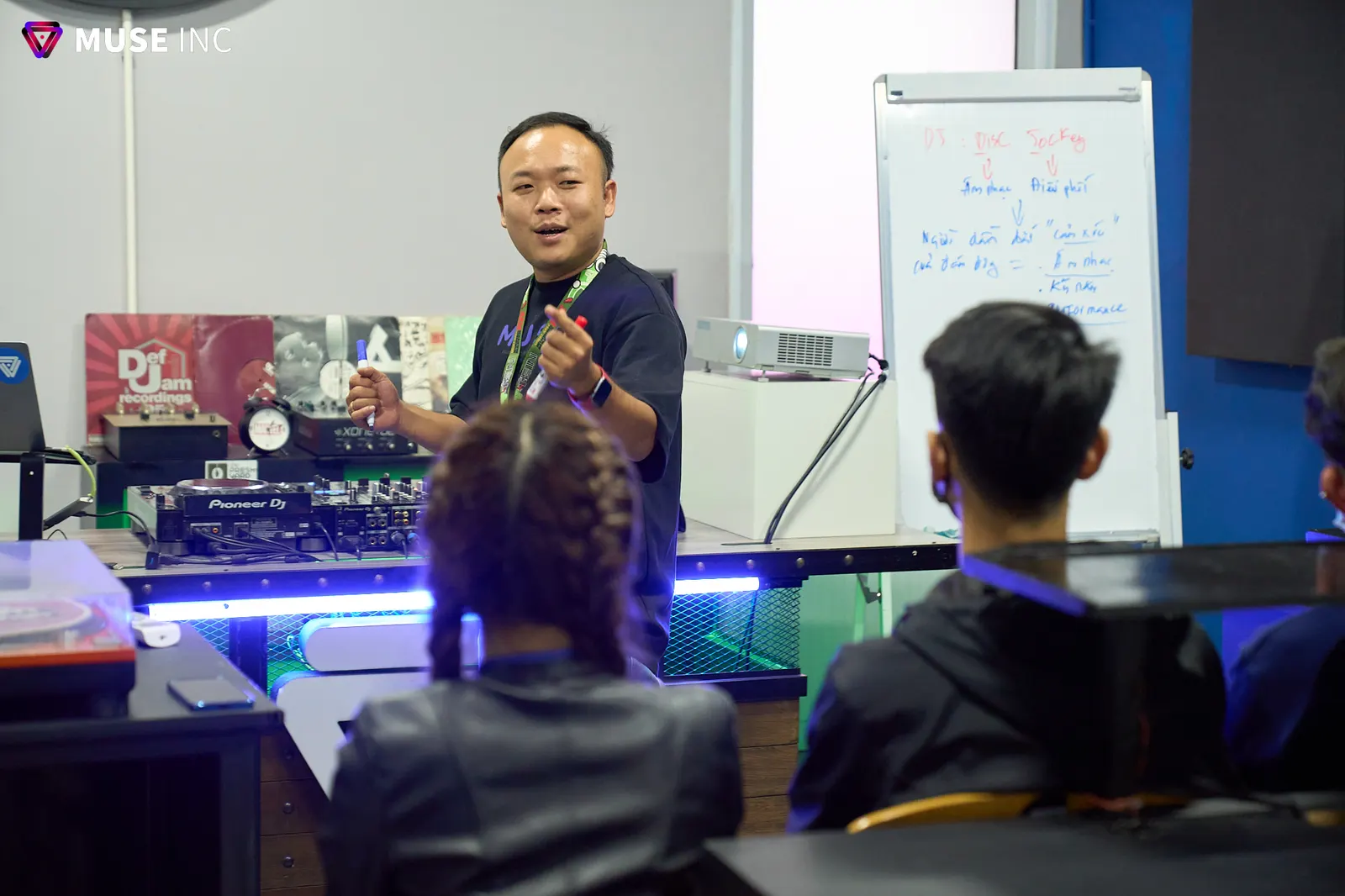 Instructors and students at Muse Inc
