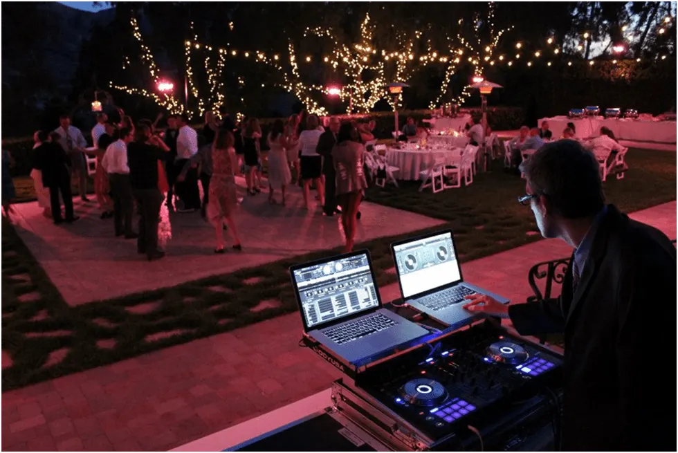 DJ playing a wedding reception