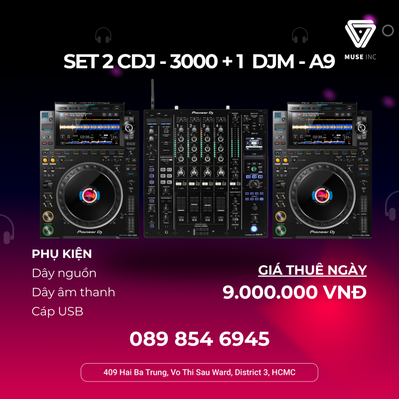 2 cdj 3000 + 1 djm a9