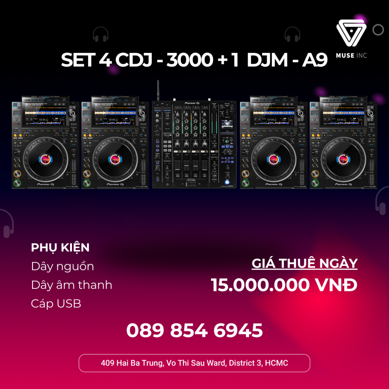 4 cdj 3000 + 1 djm a9