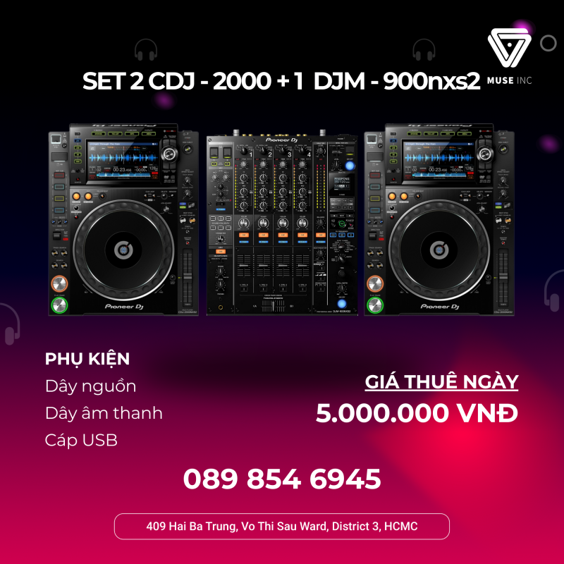 2 CDJ 2000 +1 DJM 900